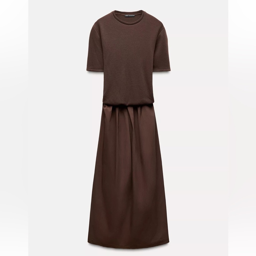 Zara Brown Midi Dress
